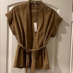 Rozae Nichols S suede tan top.